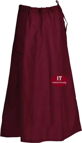 Vista 33 de Indian Trendy Sari Enagua de Algodón Cosida Cintura Ajustable Sari Enagua Forro Falda