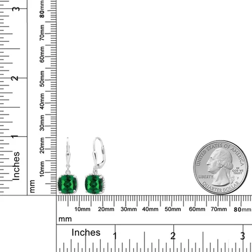 Vista 96 de Gem Stone King Aretes colgantes de plata de ley 925 de 0.315 pulgadas para mujer