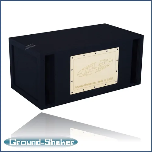 Vista 6 de 12 "doble ranura ventilada con puerto de paso de banda subwoofer caja de altavoz caja de tierra coctelera
