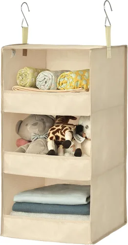 Vista 14 de GRANNY SAYS Organizador Colgante de 6 Estantes para Closet, Separable en 2 Paquetes de 3 Estantes Colgantes, Organizador Colgante para Dormitorio, 6