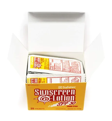 Vista 6 de Safetec Protector solar, 0.12 oz. (.123 oz.) Bolsa 25ct. Caja (24 cajas/caja) SPF 30