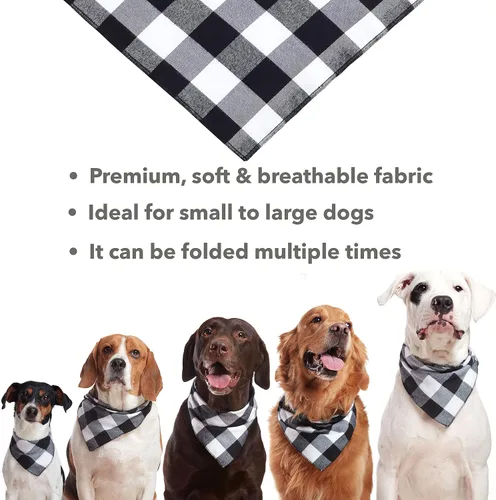Vista 3 de Bandana para perro, suave, transpirable y llamativa bandana para perro, pañuelos, bufandas, baberos, accesorios para perros pequeños, medianos