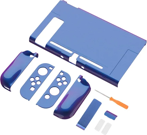 Vista 2 de PlayVital Funda de agarre brillante mejorada para Nintendo Switch, funda protectora ergonómica para Nintendo Switch, carcasa rígida separable