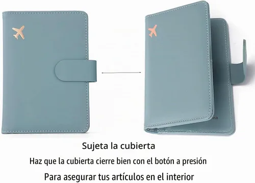 Vista 5 de Melsbrinna Funda de cuero prémium para pasaporte, impermeable, con bloqueo RFID, cartera de viaje con soporte para bolígrafo, bonito libro