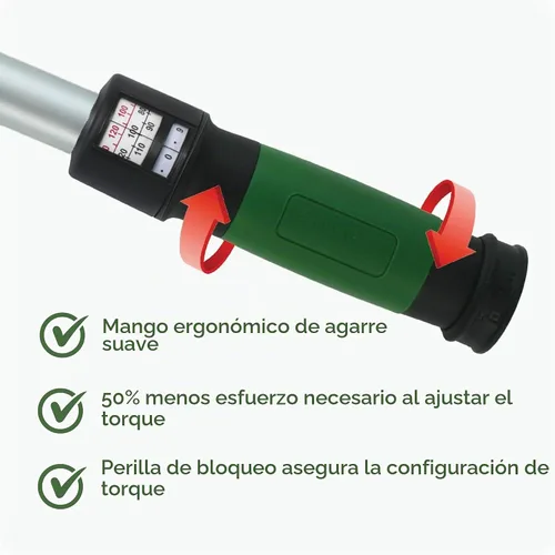 Vista 4 de Llave dinamométrica estilo clic - Transmisión de ½" 50 - 250 ft. lbs. (70-340 n.m) Llave de carraca con dado de 45 dientes para juego