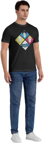 Vista 6 de Soda Music and Stereo - Camiseta de manga corta para hombre, diseño casual, cuello redondo, unisex, color negro