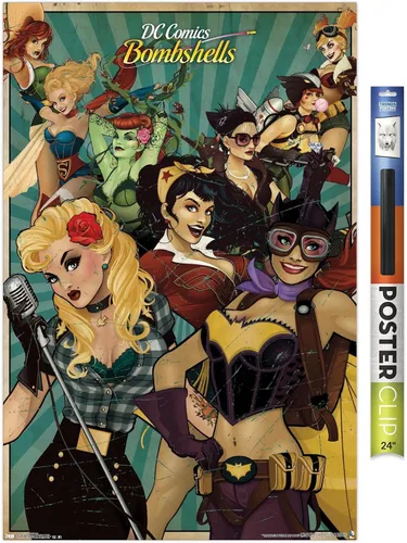 Vista 18 de Trends International DC Comics - Bombshells Wall Poster, 14.725" x 22.375", Barnwood Framed Version Versión enmarcada Barnwood