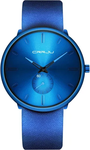 Vista 22 de Mens Watches Ultra-Thin Minimalist Waterproof-Fashion Wrist Watch for Men Unisex Dress with Leather Band