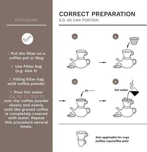 Vista 3 de Creano XXL gotero de café de porcelana azul - cafetera de cono de cerámica - cafetera de café vertida - tamaño del filtro 4 - calidad enorme