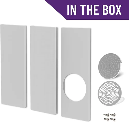 Vista 6 de Mxclimate Kit de placas de sellado de ventana de aire acondicionado portátil compatible con manguera de CA de escape de 5 pulgadas de diámetro