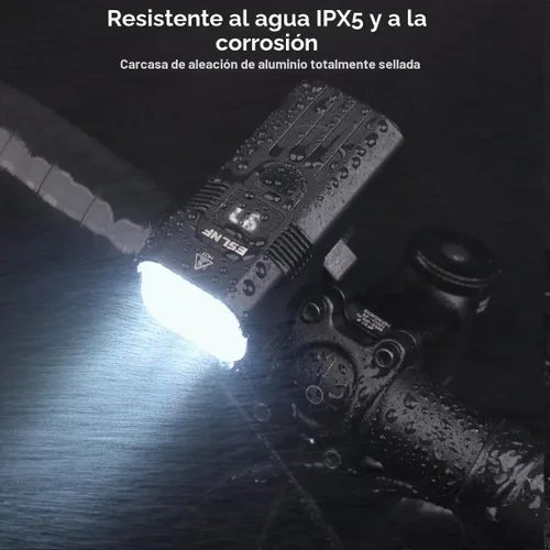 Vista 2 de Luz de bicicleta para montar por la noche, faro de bicicleta de 2000LM