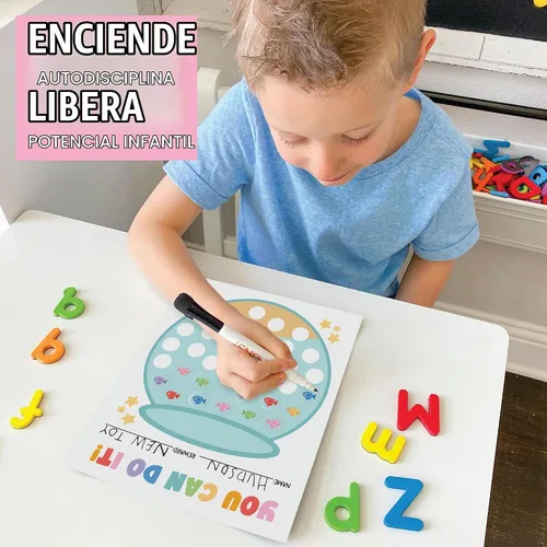 Vista 8 de Tabla de pegatinas para el comportamiento de los niños en casa y gráficos Azul