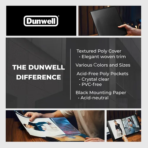Vista 8 de Dunwell Art Portfolio - Carpeta de 8.5 x 11 pulgadas (negro), papel de montaje, carpeta de cartera para obras de arte, carpeta de arte de 8.5 x 11