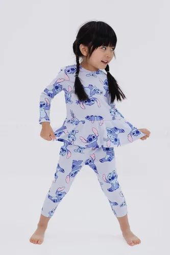 Vista 2 de Disney Minnie Mouse Winnie the Pooh The Aristocats Lilo & Stitch Peplum - Camiseta y pantalones para recién nacidos a niños grandes