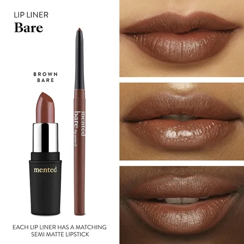 Vista 3 de Mented Cosmetics - Delineador de labios para mujer, lápiz labial marrón oscuro, vegano