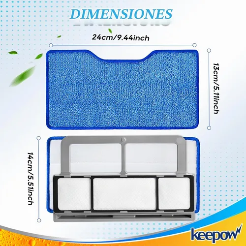 Vista 7 de KEEPOW Recambios de paños de fregona reutilizables Compatibles con Shark VACMOP VM252 VM200 VM401 VM180 VM252GN VC205 VM250 Aspiradora sin cable