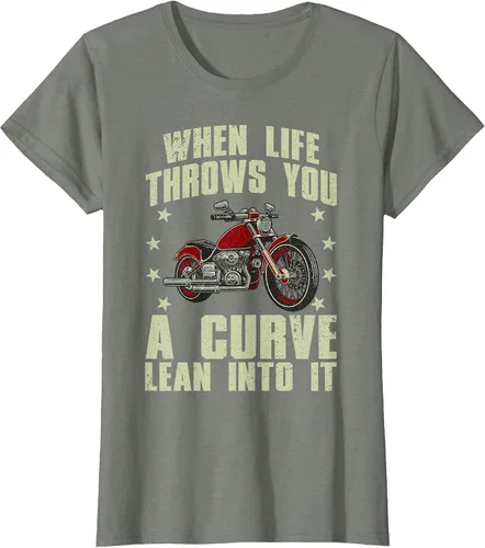 Vista 5 de Funny Motorcycle Racer Design for Men Women Motorcycle Lover T-Shirt Asphalt Grey