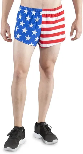 Vista 2 de B.O.A Boa 1000SWP - Pantalón corto para correr con estampado Elite Split de 1 pulgada para hombre