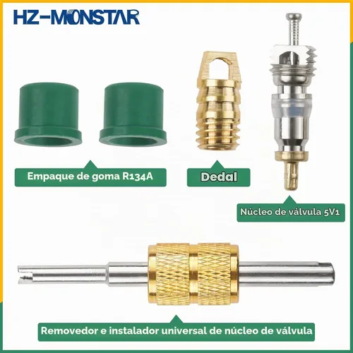 Vista 7 de R410A R134A Adaptadores Kit de Ajuste para Sistema Mini Dividido 5/16" SAE 1/4" SAE Flare, Kit de Ajuste de Latón 1/2 Acme 1/4" Hembra a Macho