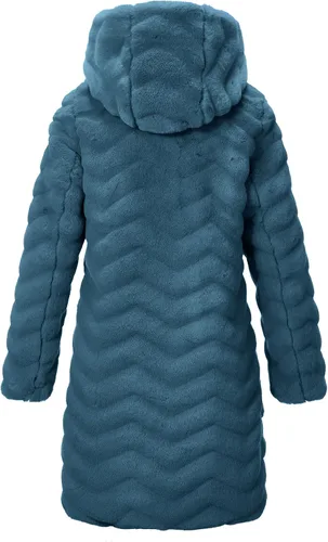 Vista 3 de Bellivera Abrigo de forro polar con estampado de leopardo para mujer, abrigo mullido de piel sintética para primavera e invierno