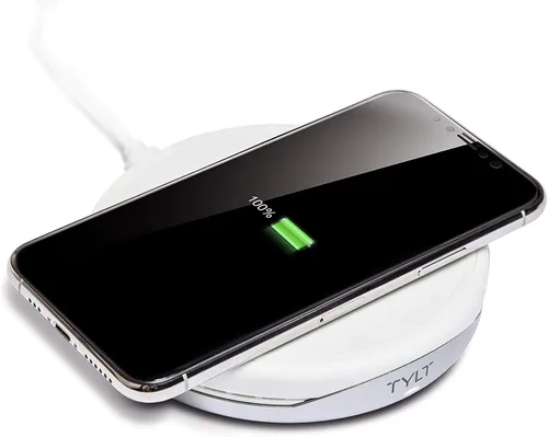 Vista 6 de TYLT Crest - Cargador inalámbrico redondo, almohadilla de carga inalámbrica rápida universal, certificado QI de 10 W Max, compatible con iPhone