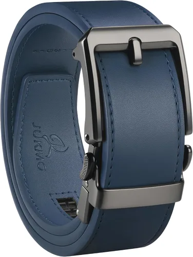 Vista 14 de JUKMO Cinturón de trinquete de cuero de 1.5" (38mm) para hombre en caja de regalo