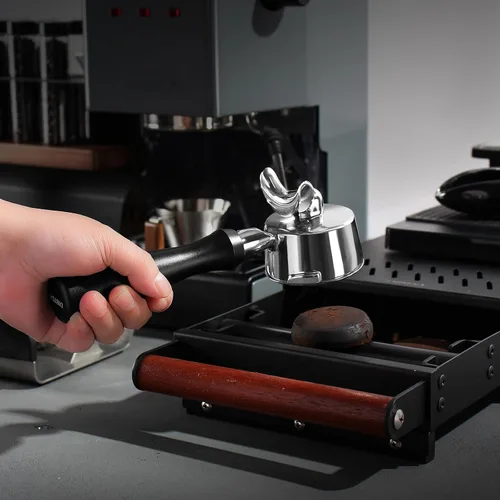 Vista 7 de Portafiltro de 2.283 in compatible con Gaggia, con cesta de filtro de espresso reutilizable de acero inoxidable 304 y pantalla de disco de café