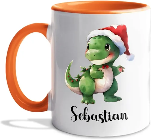Vista 29 de Taza de café de Papá Noel con nombre personalizado – Taza de Papá Noel personalizada, 11 onzas y 15 onzas, bonita taza de cerámica blanca regalo