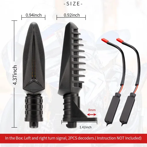 Vista 7 de Señales de giro LED para motocicleta KICRY, intermitentes frontales compatibles con BMW F650GS F700GS F800G F800R F800ST HP2 Sport K1200R K1300R