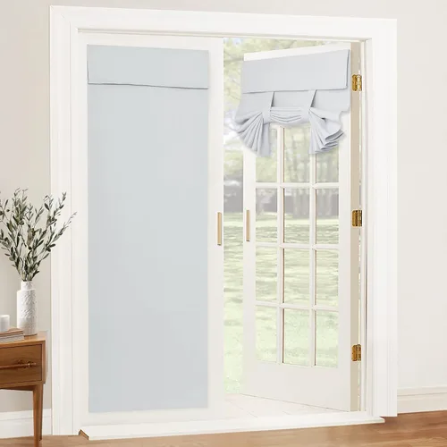 Vista 79 de RYB HOME 2 paneles 100% opacos para puerta de aula, 8 pulgadas de ancho x 36 pulgadas de largo, color beige biscotti, sin taladro, para ventana