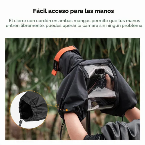 Vista 6 de K&F CONCEPT Cubierta de lluvia para cámara, cubierta impermeable