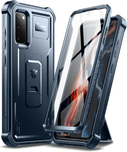 Vista 9 de Dexnor Funda para Samsung Galaxy S20 5G, [Protector de pantalla integrado y soporte] Protección de grado militar de servicio pesado a prueba