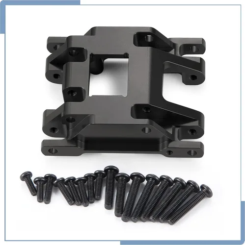 Vista 2 de Protector de armadura de chasis de eje central de aleación de aluminio RC para TRX4M actualizaciones 1/18 escala RC Crawler Car, negro