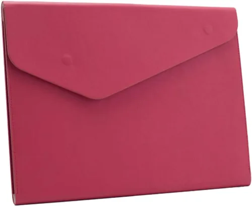 Vista 9 de Carpeta de archivos A4 de cuero PU Portafolio impermeable con cierre magnético invisible, color negro