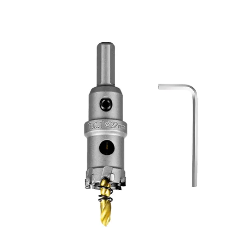 Vista 25 de SALI Kit de sierra perforadora TCT de 1 pulgada (1.024 in) con punta de carburo de tungsteno con broca piloto chapada en titanio para metal, acero