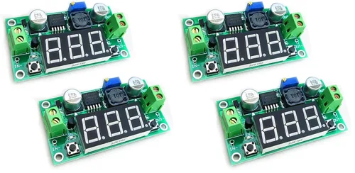 Vista 4 de HiLetgo 2pcs LM2596 ajustable DC-DC Step Down Buck Power Convertir Módulo 4.0-40V Entrada a 1.25-37V Salida con pantalla LED Voltímetro