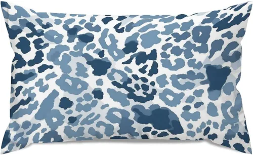 Vista 22 de Fundas de almohada con estampado de leopardo y guepardo negro y marrón, 12 x 18 pulgadas, fundas de cojín de granja para sofá, sala de estar