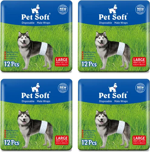 Vista 14 de Pañales Pet Soft para perro, desechables, para perros macho, xs