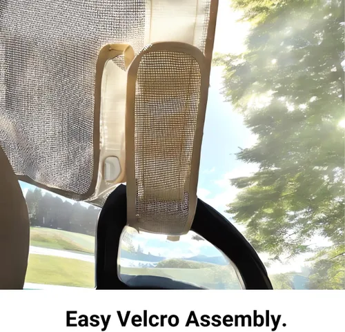 Vista 6 de Formosa® Premium - Parasol para carrito de golf - Mantente fresco en el campo Paneles ajustables Protección UV Fácil instalación