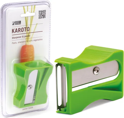 Vista 10 de Karoto - Afilador de zanahorias Pelador de verduras Pelador de verduras y peeler de pepino Divertidos utensilios de cocina de una serie