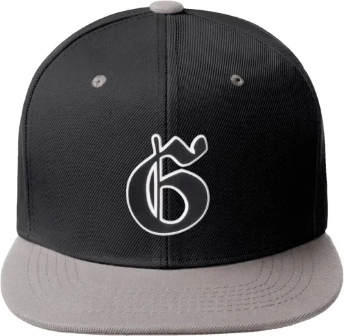 Vista 343 de Daxton Gorra clásica con visera de billete plano con letras del alfabeto inglés antiguo de la A a la Z