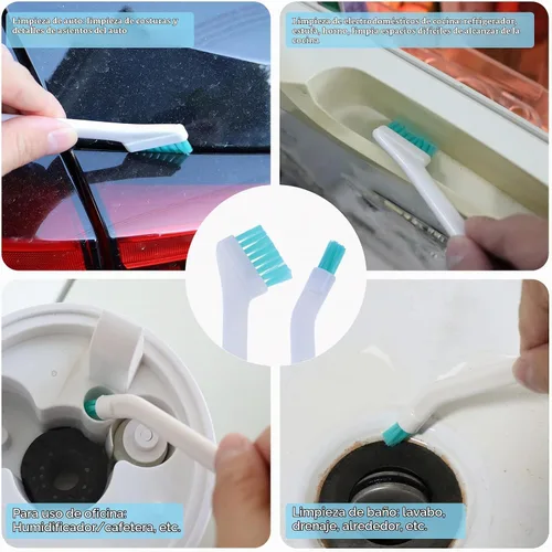 Vista 6 de Juego de cepillos de limpieza pequeños para el hogar, barra de limpieza para detalles de ventilación de automóvil, herramienta de limpieza de huecos