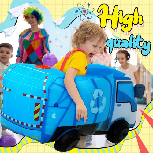 Vista 6 de Simgoing - Disfraz inflable de camión de 31.5 pulgadas para niños, camión