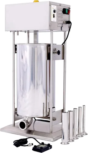 Vista 10 de Llenador eléctrico de salchichas, máquina de salchichas de acero inoxidable (capacidad 30L)