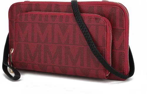 Vista 11 de MKF Collection Bolso cruzado para mujer, diseño de mensajero, cartera de mano