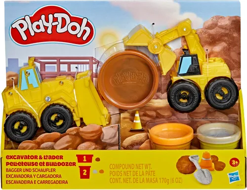 Vista 11 de Play-Doh Juego de camiones de construcción de excavadora y cargador