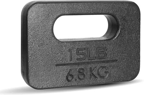 Vista 3 de Yes4All Cast Iron Rucking Weight for Backpack, Training Weight Plate with Ergonomic Rounded Handle, Protective Glossy Finish for Weighted Walking