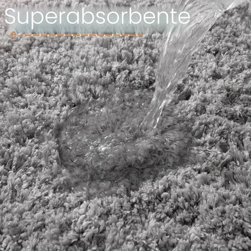 Vista 5 de LOCHAS Alfombra de baño de microfibra antideslizante de 36 x 24 pulgadas Gris