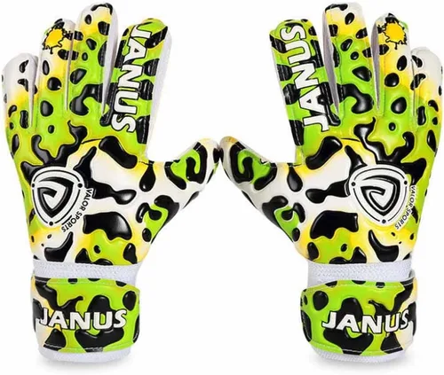Vista 2 de Guantes de portero de fútbol para niños y jóvenes con protección profesional de los dedos, agarre fuerte, látex natural de 0.118 in