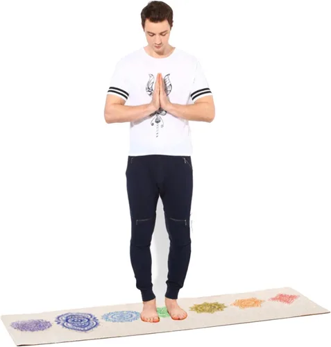 Vista 7 de Shakti Warrior Pro Hemp Mat – Diseñado por artista, tapete antideslizante ecológico de alta calidad, ideal para yoga regular y caliente, pilates